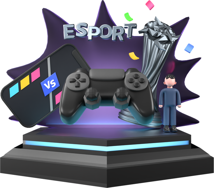 Esport Industry 3D illustration